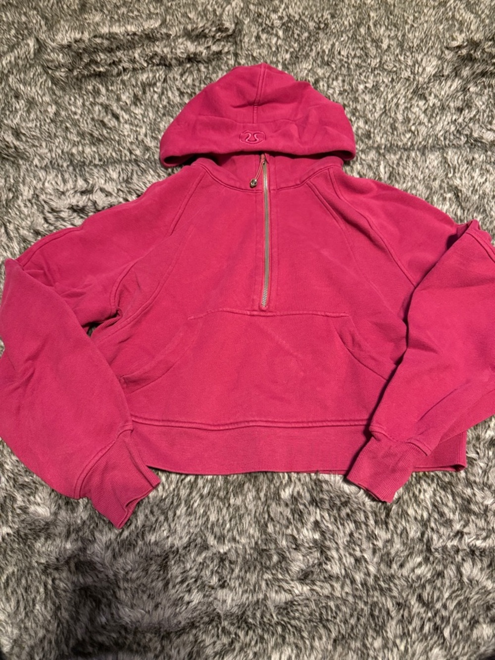 lululemon athletica Deep Pink Half-Zip Hooded Sweater